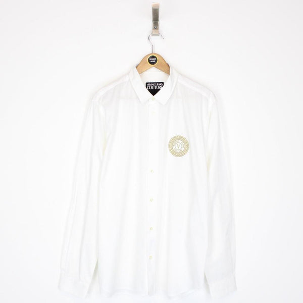 Versace Jeans Couture White Long Sleeve Cotton Shirt
