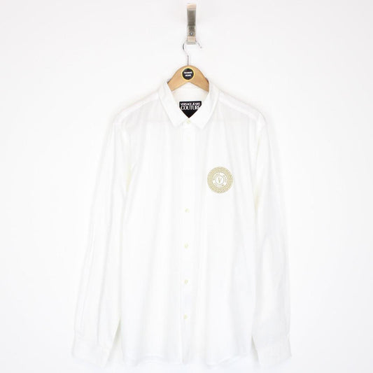 Versace Jeans Couture White Long Sleeve Cotton Shirt