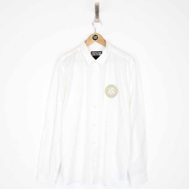 Versace Jeans Couture White Long Sleeve Cotton Shirt