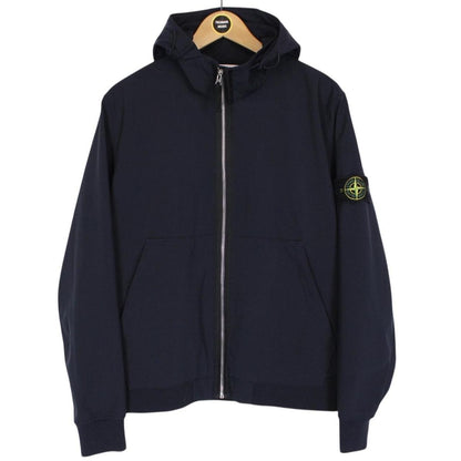 Stone Island SS 2019 Navy Blue Light Soft Shell-R Full Zip Jacket