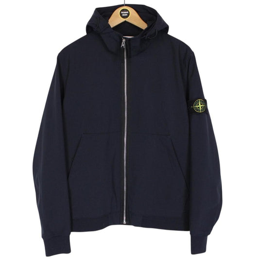 Stone Island SS 2019 Navy Blue Light Soft Shell-R Full Zip Jacket