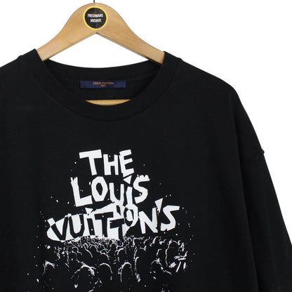 Louis Vuitton LV Concert Print Black and White Short Sleeve Cotton T-Shirt