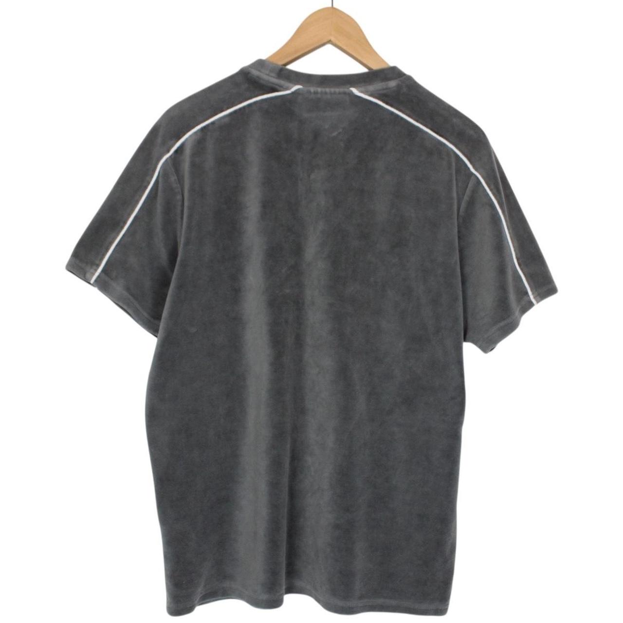 Fila Vintage 110 Velour Hector Grey Short Sleeve Cotton T-Shirt