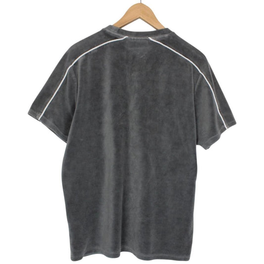 Fila Vintage 110 Velour Hector Grey Short Sleeve Cotton T-Shirt