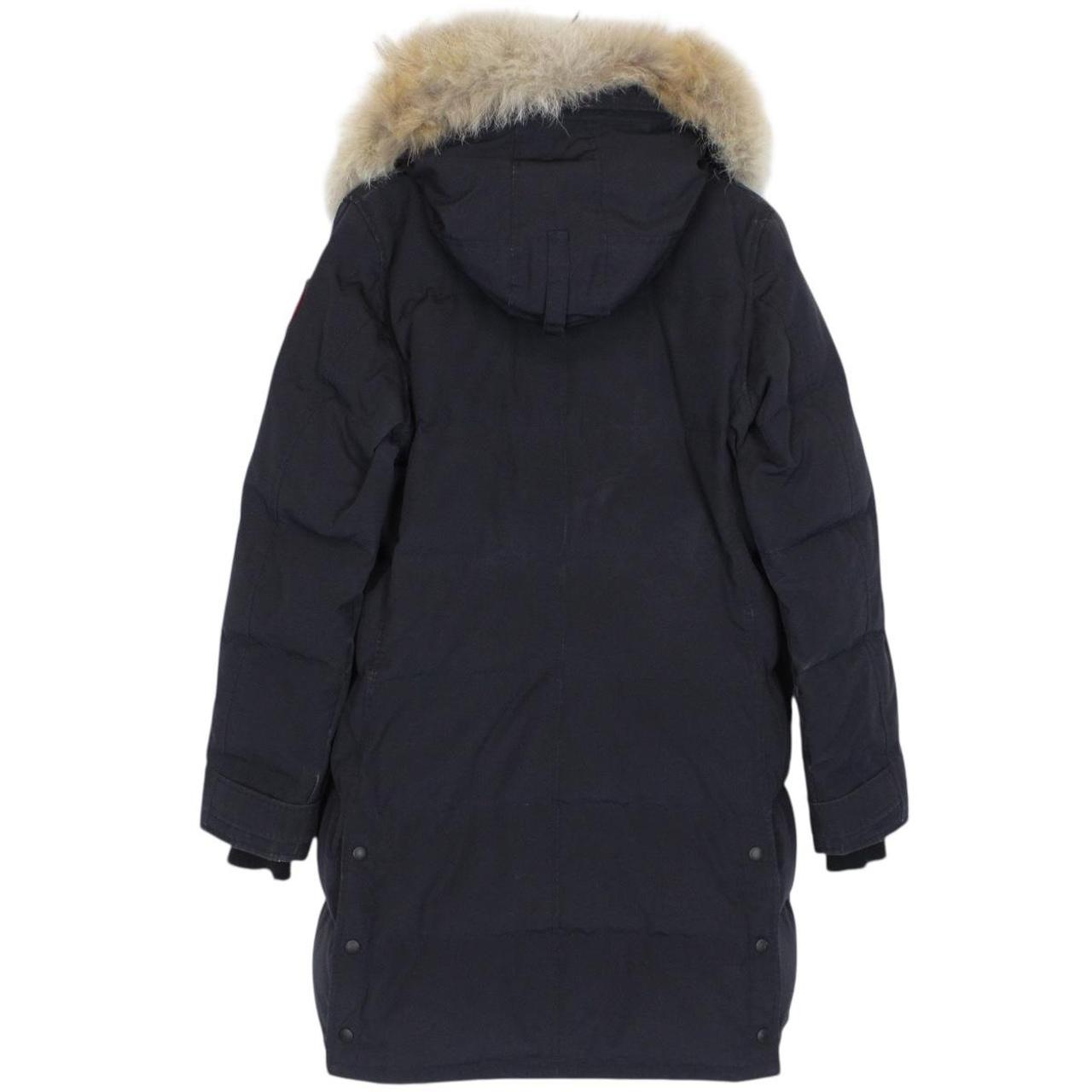 Canada Goose Navy Blue Shelburne Parka Down Coat with Fur Trim