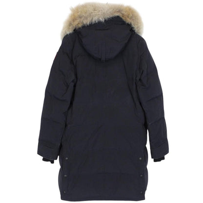 Canada Goose Navy Blue Shelburne Parka Down Coat with Fur Trim