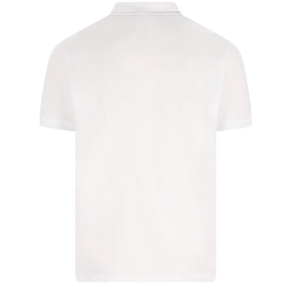 Stone Island White Short Sleeve Slim Fit Organic Cotton Polo Shirt