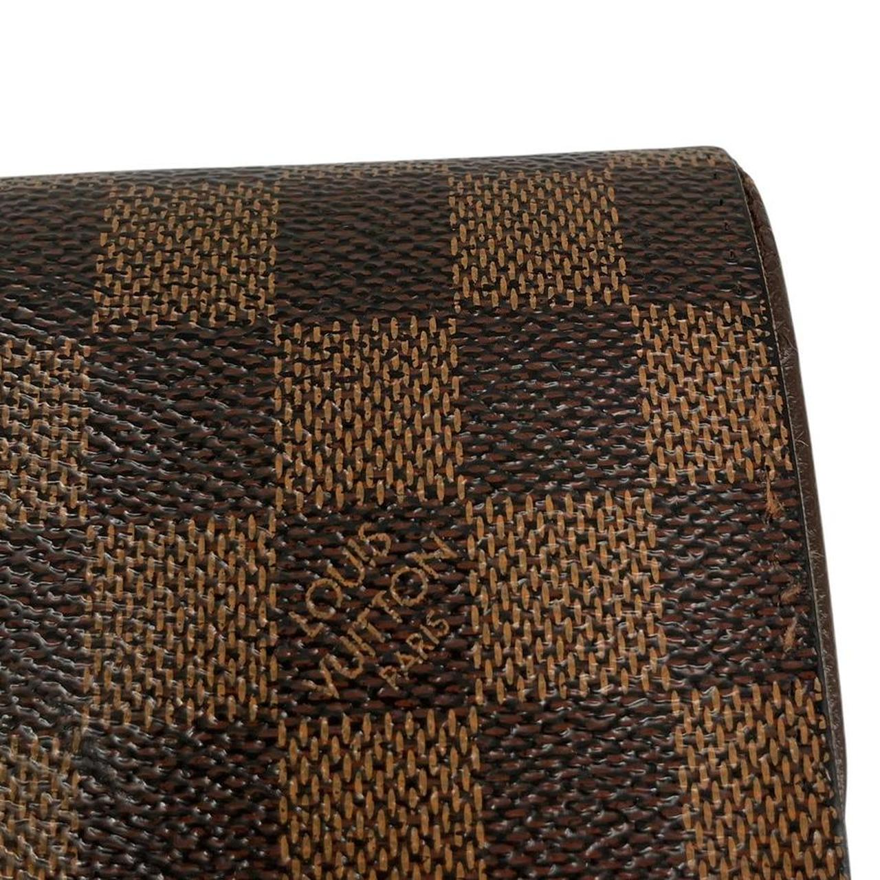 Vintage Louis Vuitton 2004 Brown Damier Ebene Porte Tresor Wallet