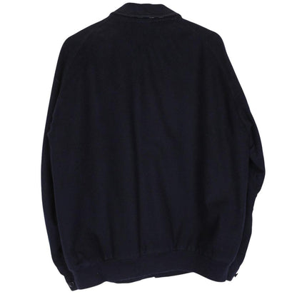 Vintage 90s Burberry Navy Blue Nova Check Alpaca Wool Harrington Jacket