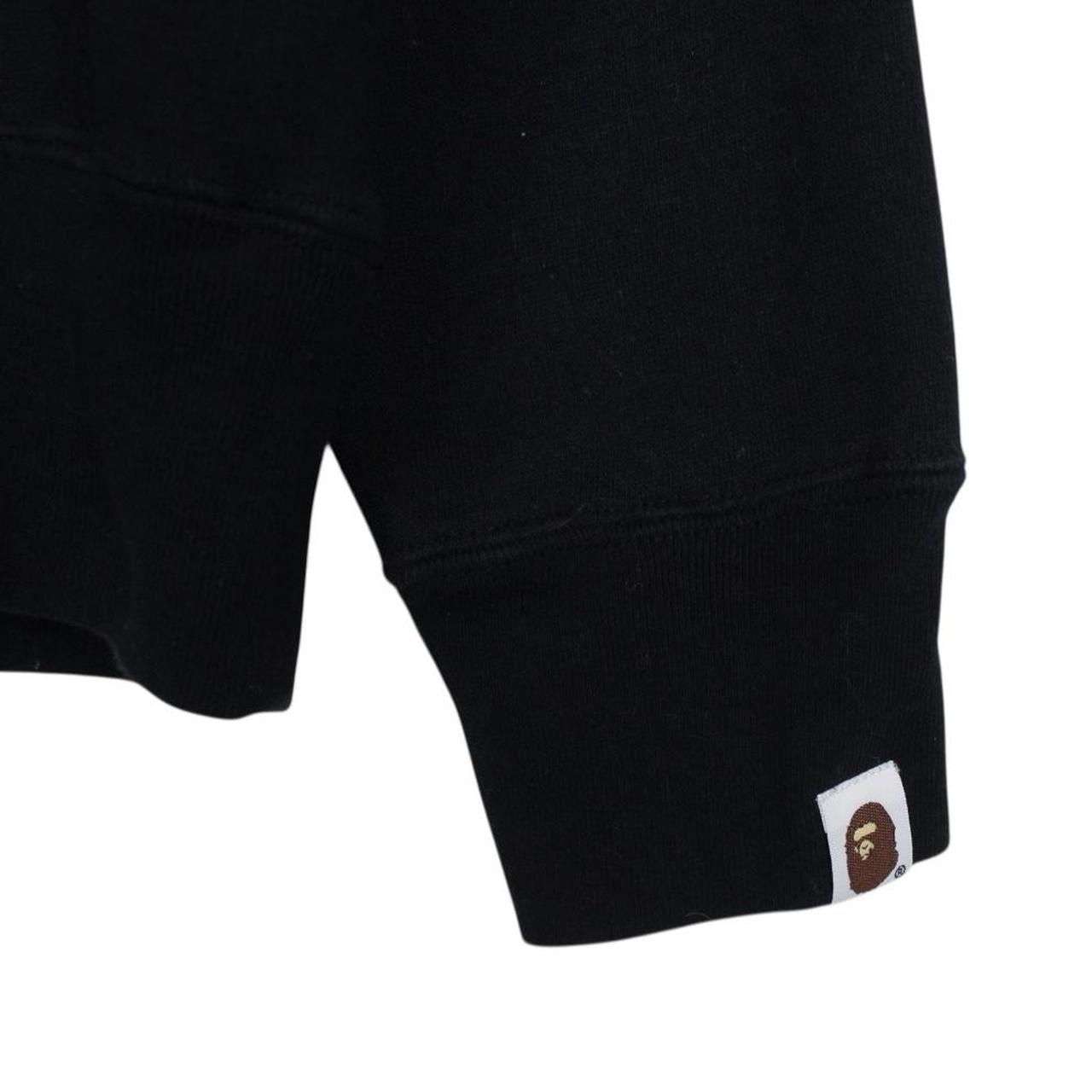 Bape Black and White Crew Neck Logo Print Sweatshirt Jumper