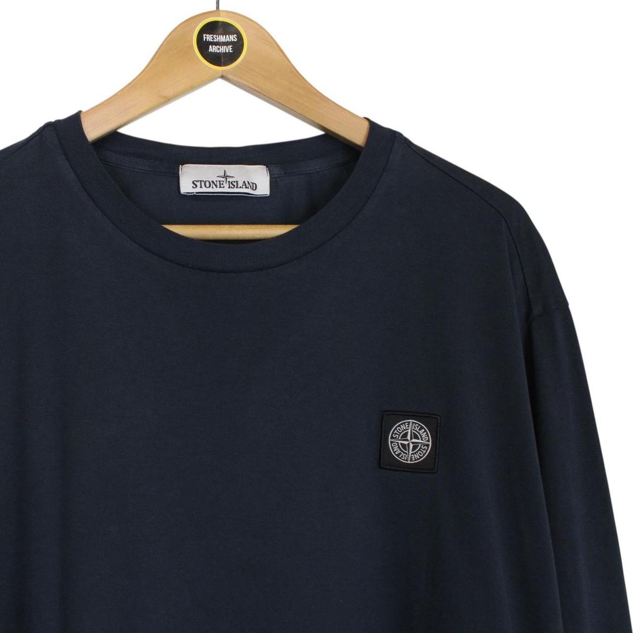 Stone Island AW 2022 Navy Blue Long Sleeve Compass T-Shirt