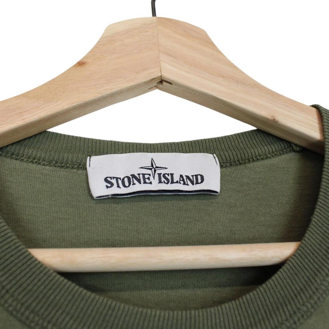 Stone Island AW 2019 Green Short Sleeve Cotton Logo Print T-Shirt