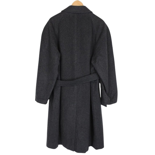 Vintage 90s Burberry Grey Wool Belted Coat