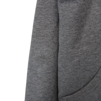 Moncler Maglia Grey Full Zip Logo Cotton Hoodie Jumper