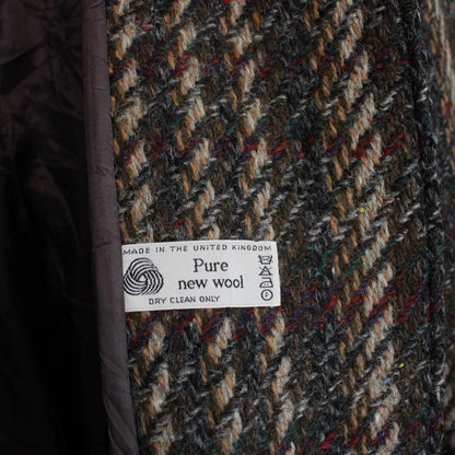 Vintage 80s Aquascutum Multicoloured Check Wool Coat