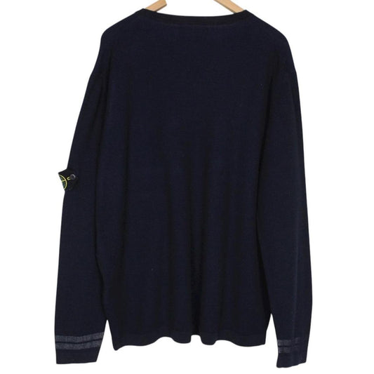 Stone Island SS 2019 Navy Blue Cotton Knit Jumper