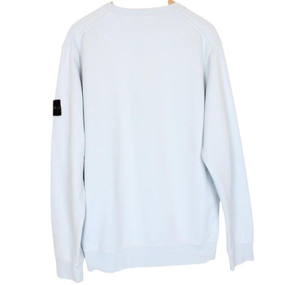 Stone Island SS 2021 Light Blue Cotton Sweatshirt Jumper