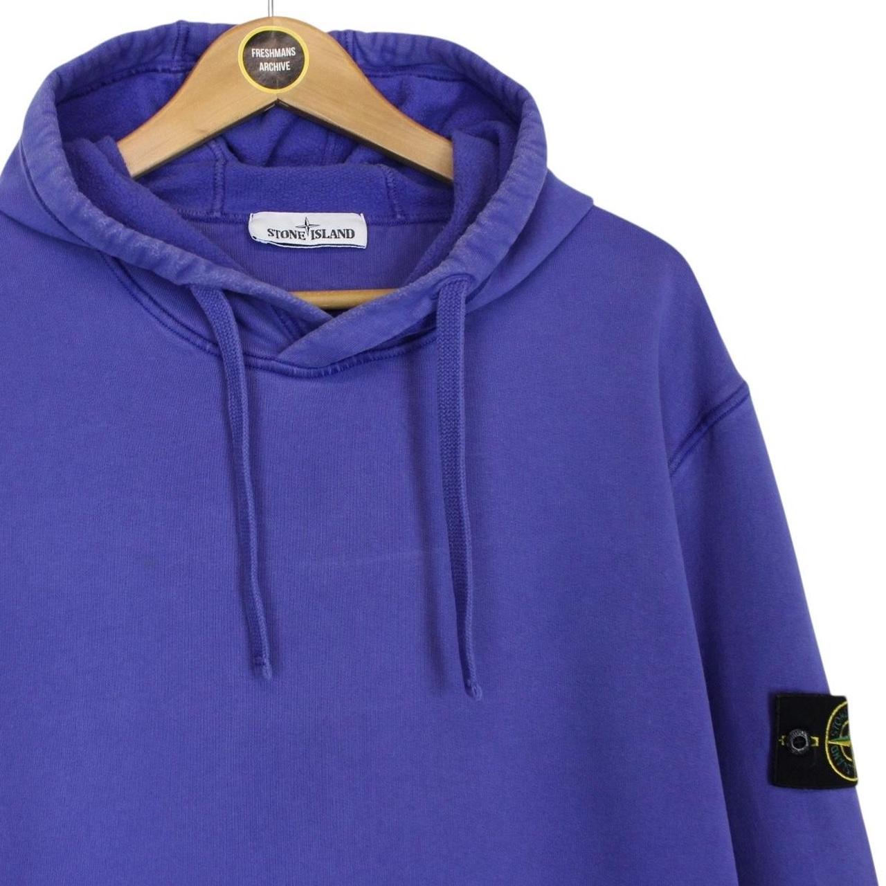 Stone Island AW 2021 Purple Cotton Hoodie Jumper