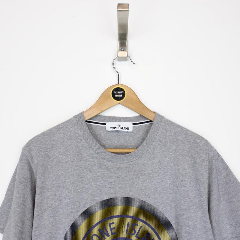 Stone Island AW 2021 Grey Short Sleeve Logo Print T-Shirt