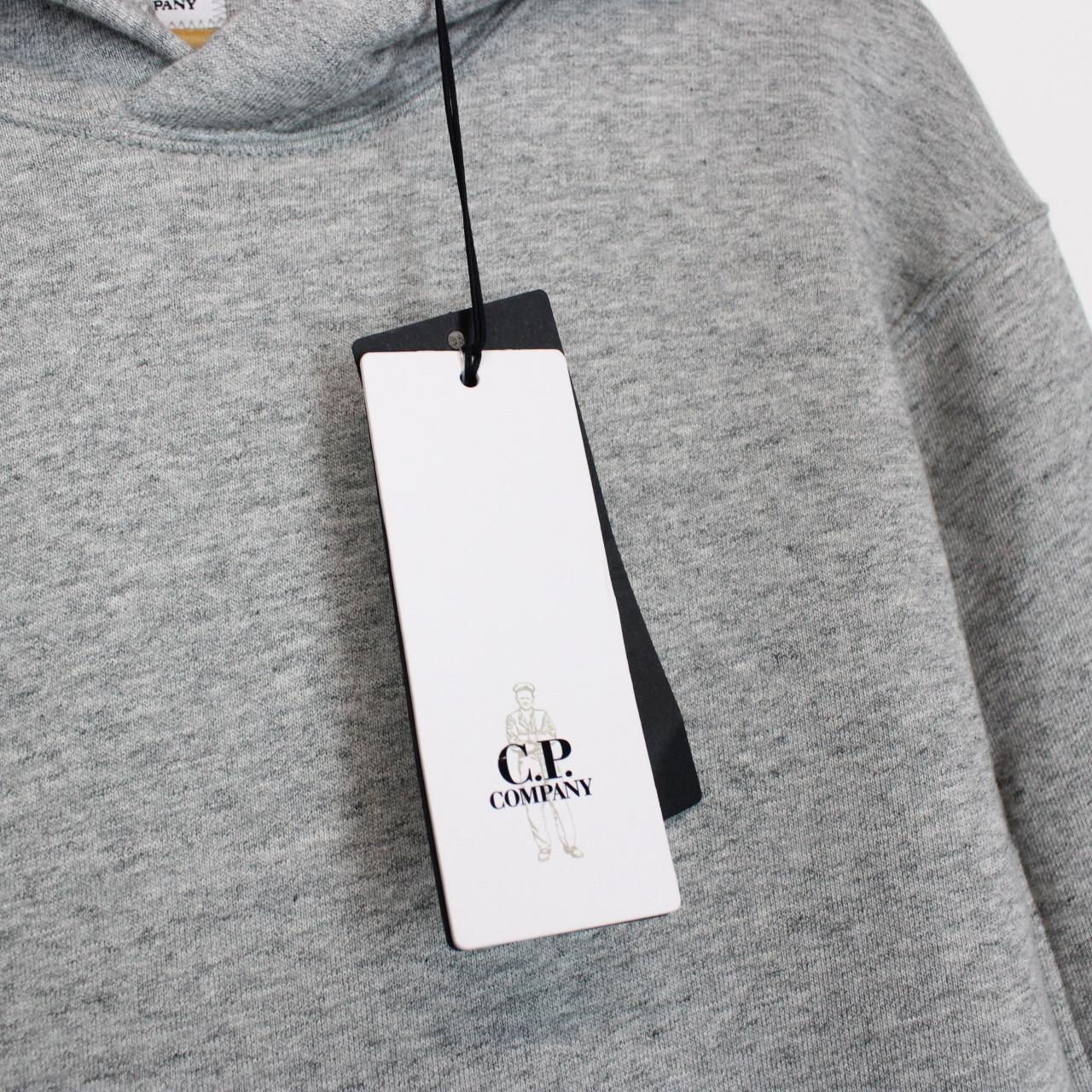 CP Company Grey Micro Lens Diagonal Raised Cotton Hoodie