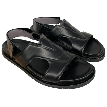 Louis Vuitton LV Black Calf Leather Oasis Sandals