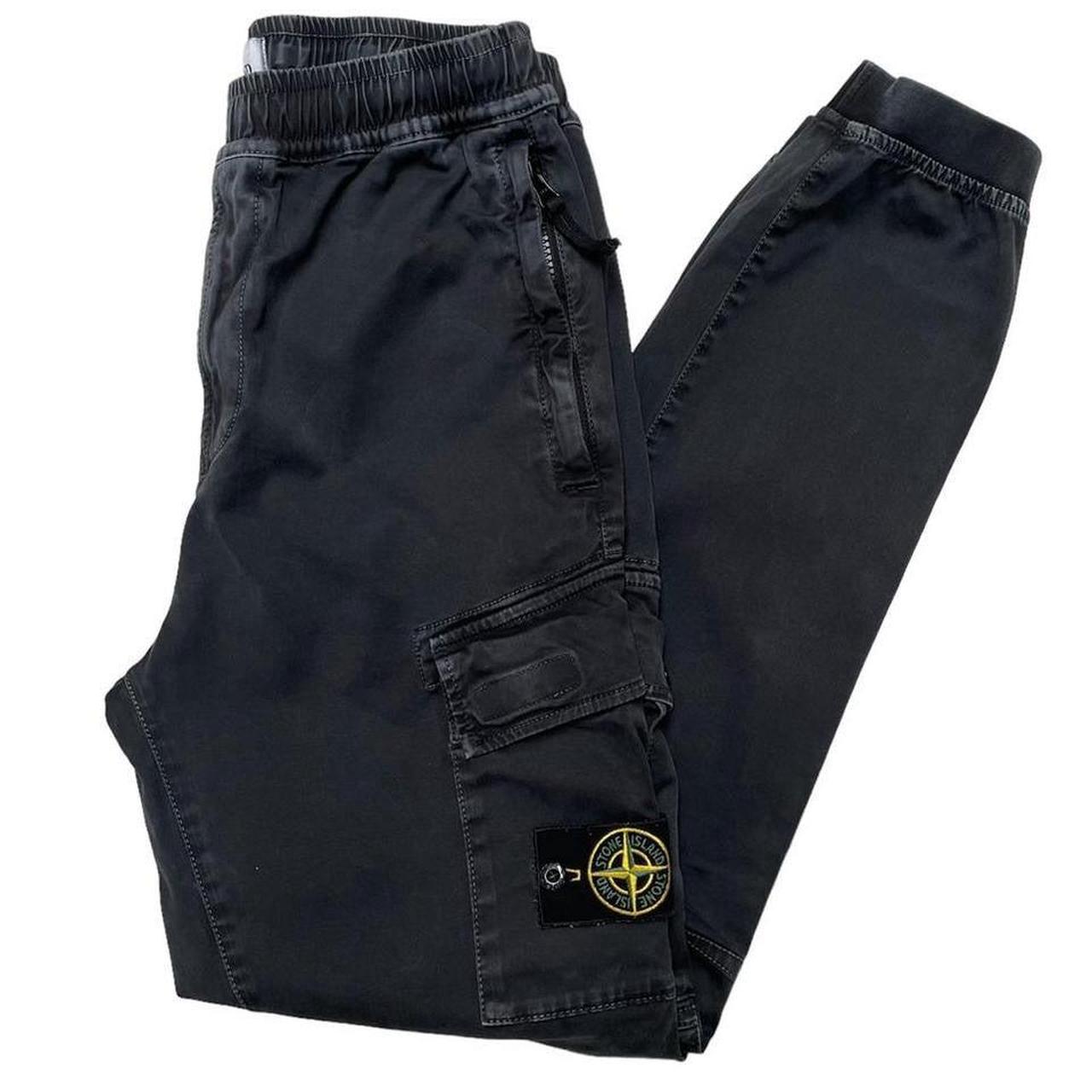 Stone Island AW 2023 Black RE-T Fit Cargo Trousers
