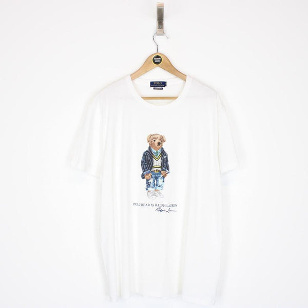 Polo Ralph Lauren Polo Bear White Short Sleeve Cotton T-Shirt