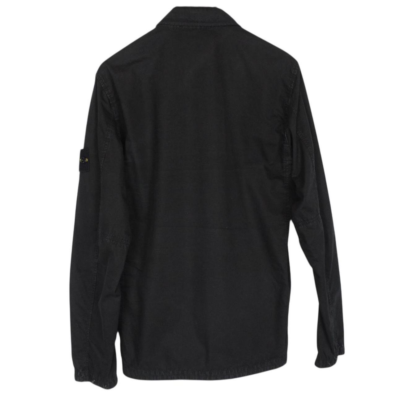 Stone Island AW 2021 Black Full Zip Cotton Overshirt Jacket