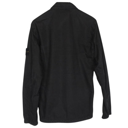 Stone Island AW 2021 Black Full Zip Cotton Overshirt Jacket