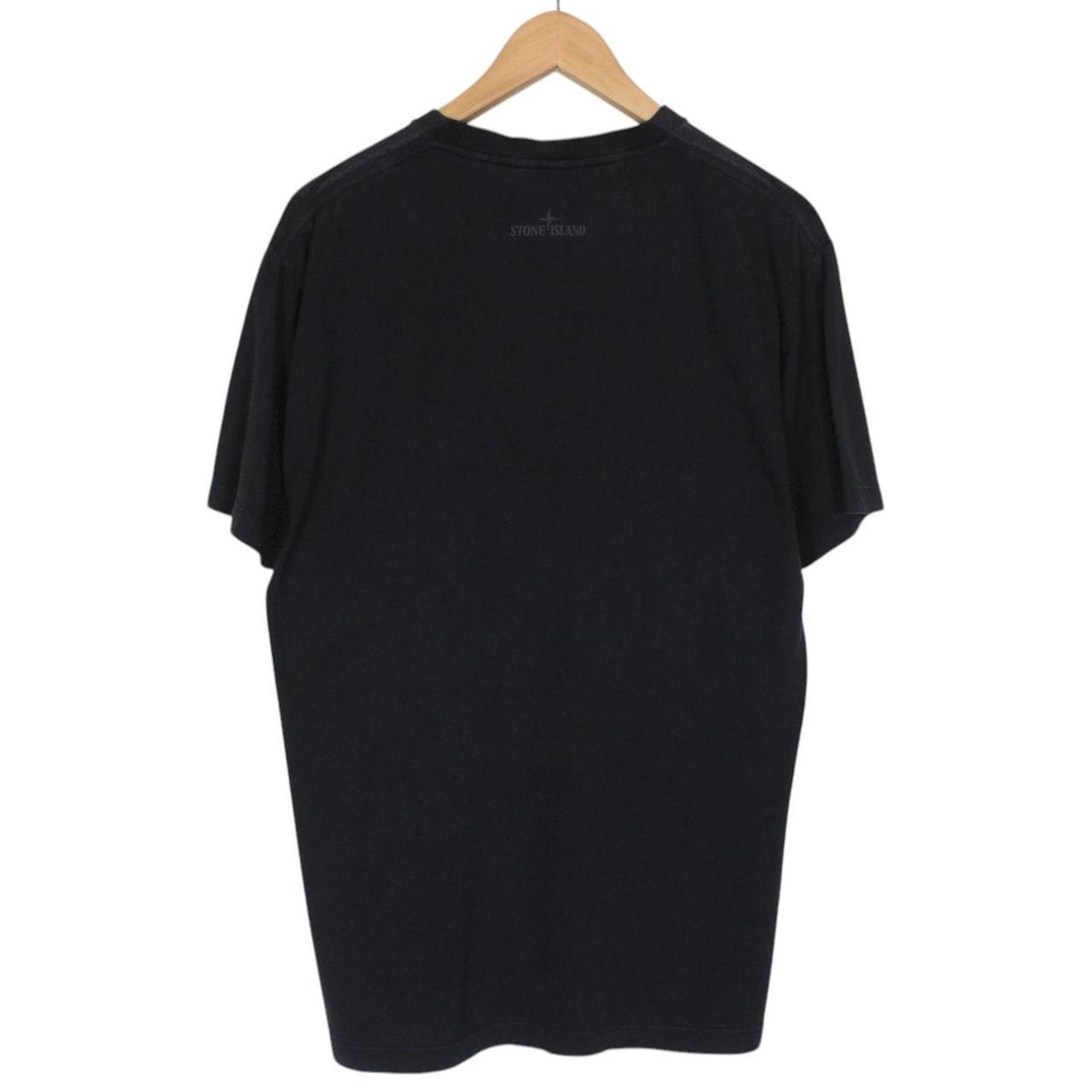 Stone Island AW 2022 Black Short Sleeve Cotton Logo Print T-Shirt