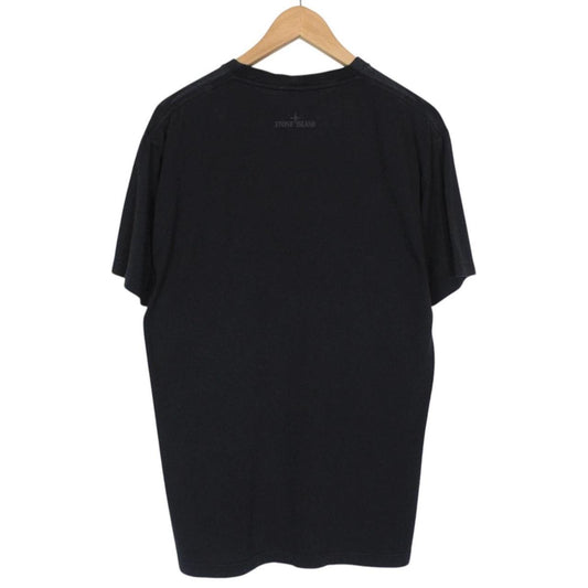 Stone Island AW 2022 Black Short Sleeve Cotton Logo Print T-Shirt