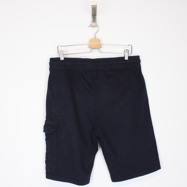 CP Company Navy Blue Cotton Lens Shorts