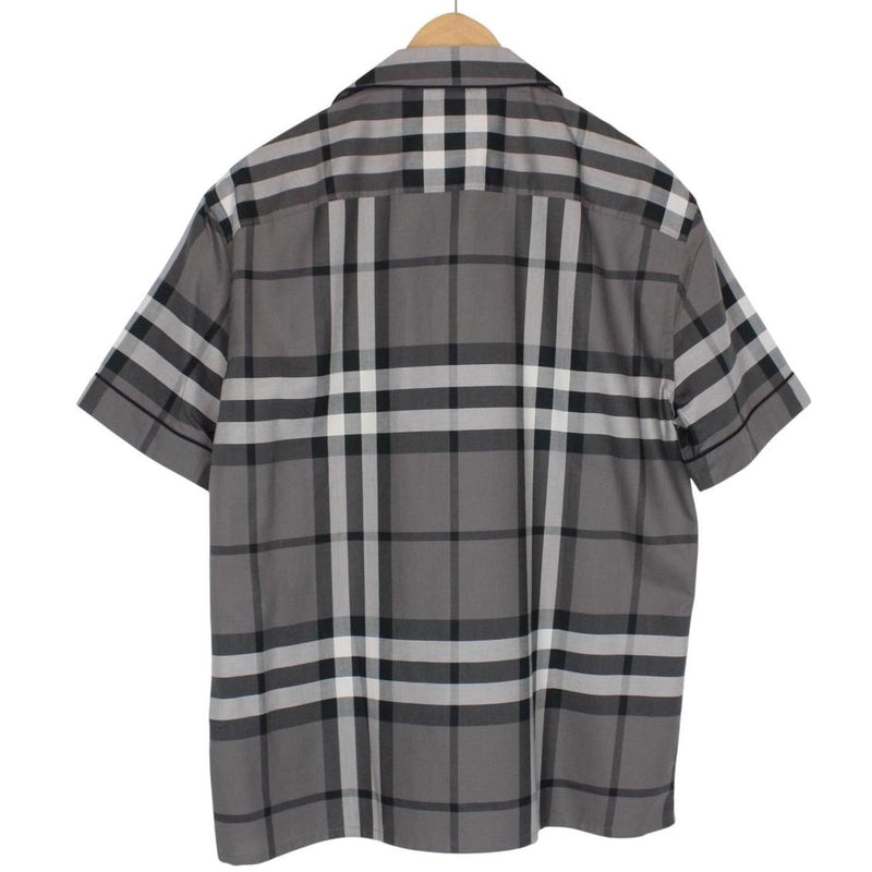 Burberry Grey Paignton Nova Check Short Sleeve Cotton Shirt