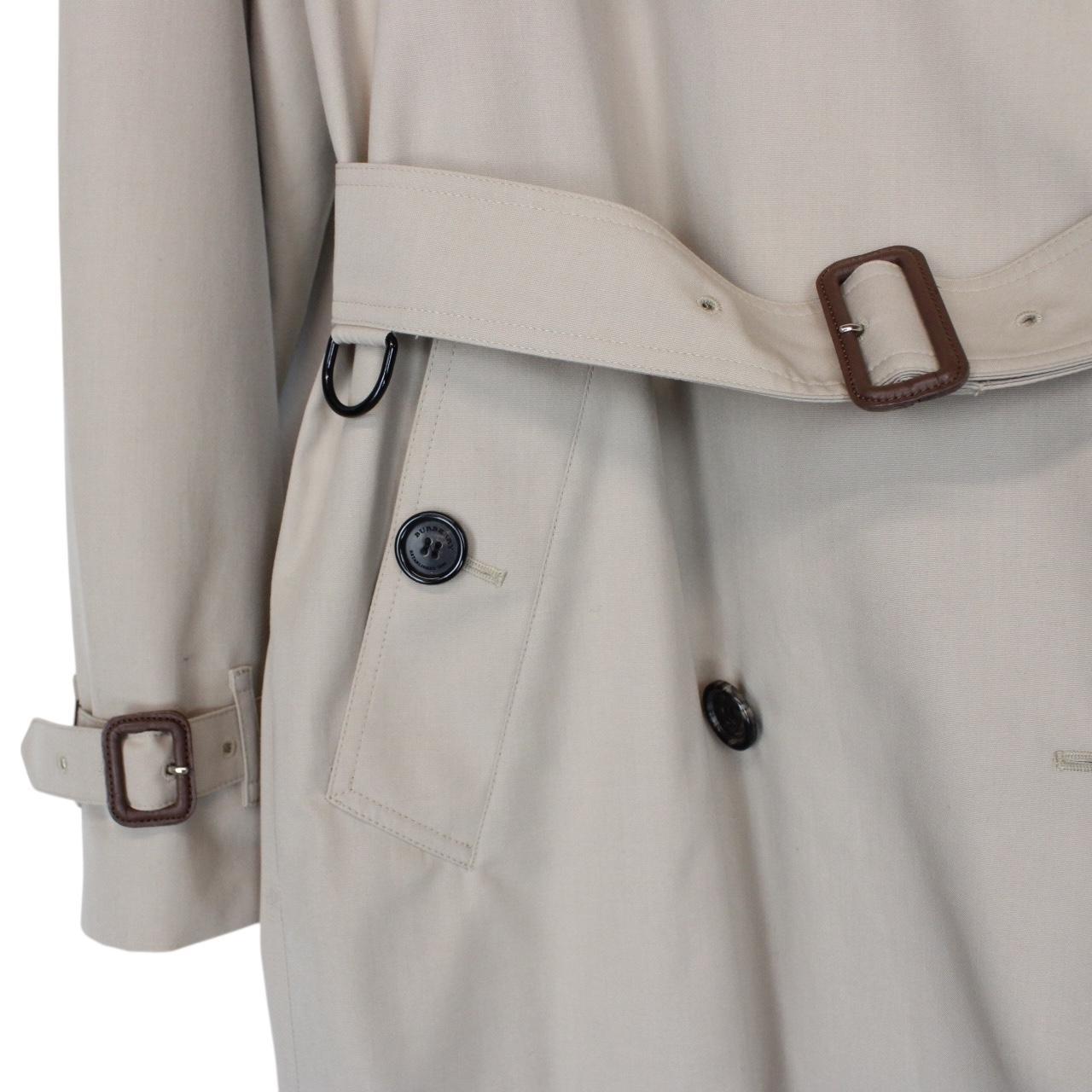 Burberry Beige Nova Check Double Breasted Belted Trench Coat