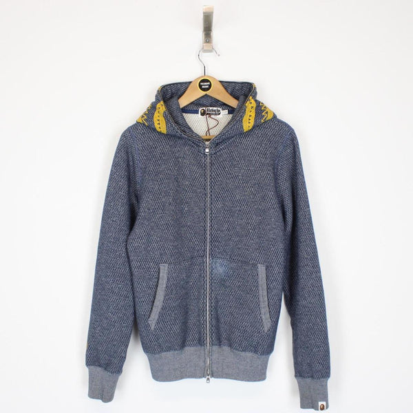 Bape Blue Full Zip WGM Shark Hoodie Jumper