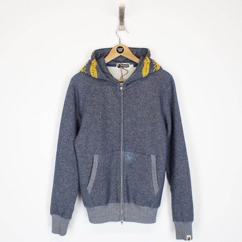 Bape Blue Full Zip WGM Shark Hoodie Jumper