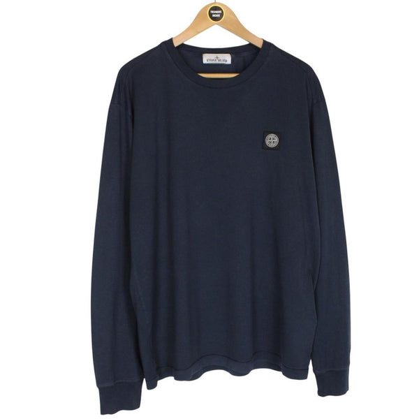 Stone Island AW 2022 Navy Blue Long Sleeve Compass T-Shirt