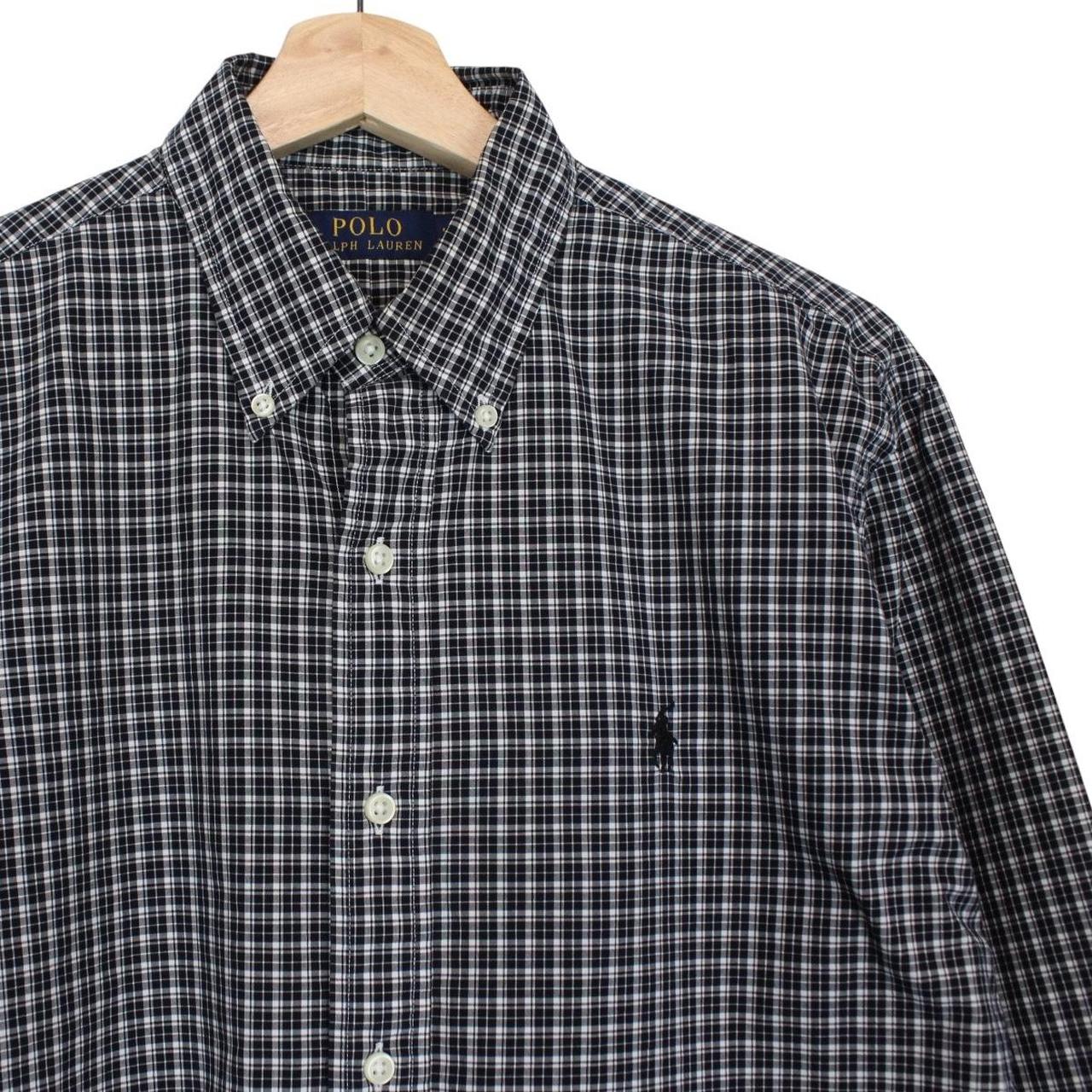 Polo Ralph Lauren Black and White Checked Long Sleeve Cotton Shirt