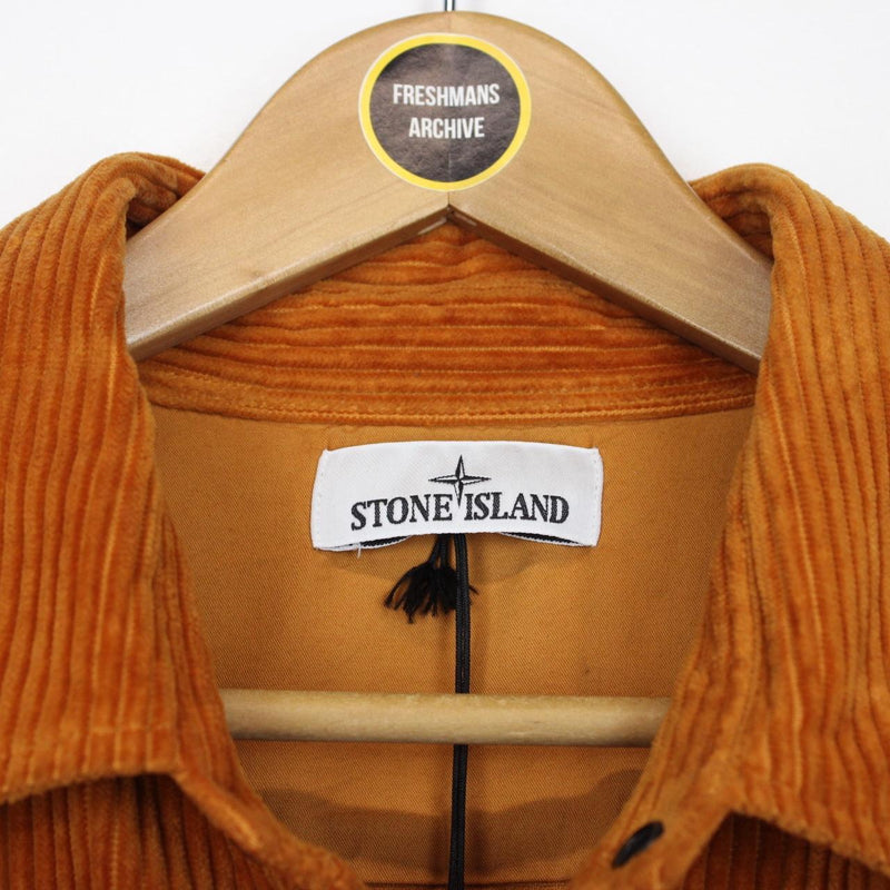 Stone Island AW 2023 Rust Orange Jumbo Corduroy Overshirt