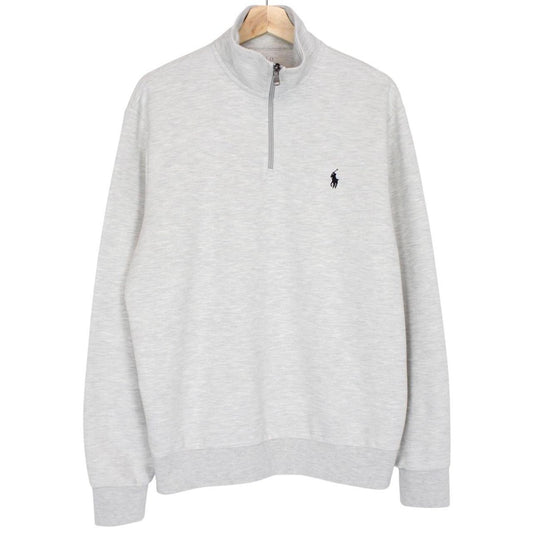 Polo Ralph Lauren Grey 1/4 Zip Logo Sweatshirt Jumper