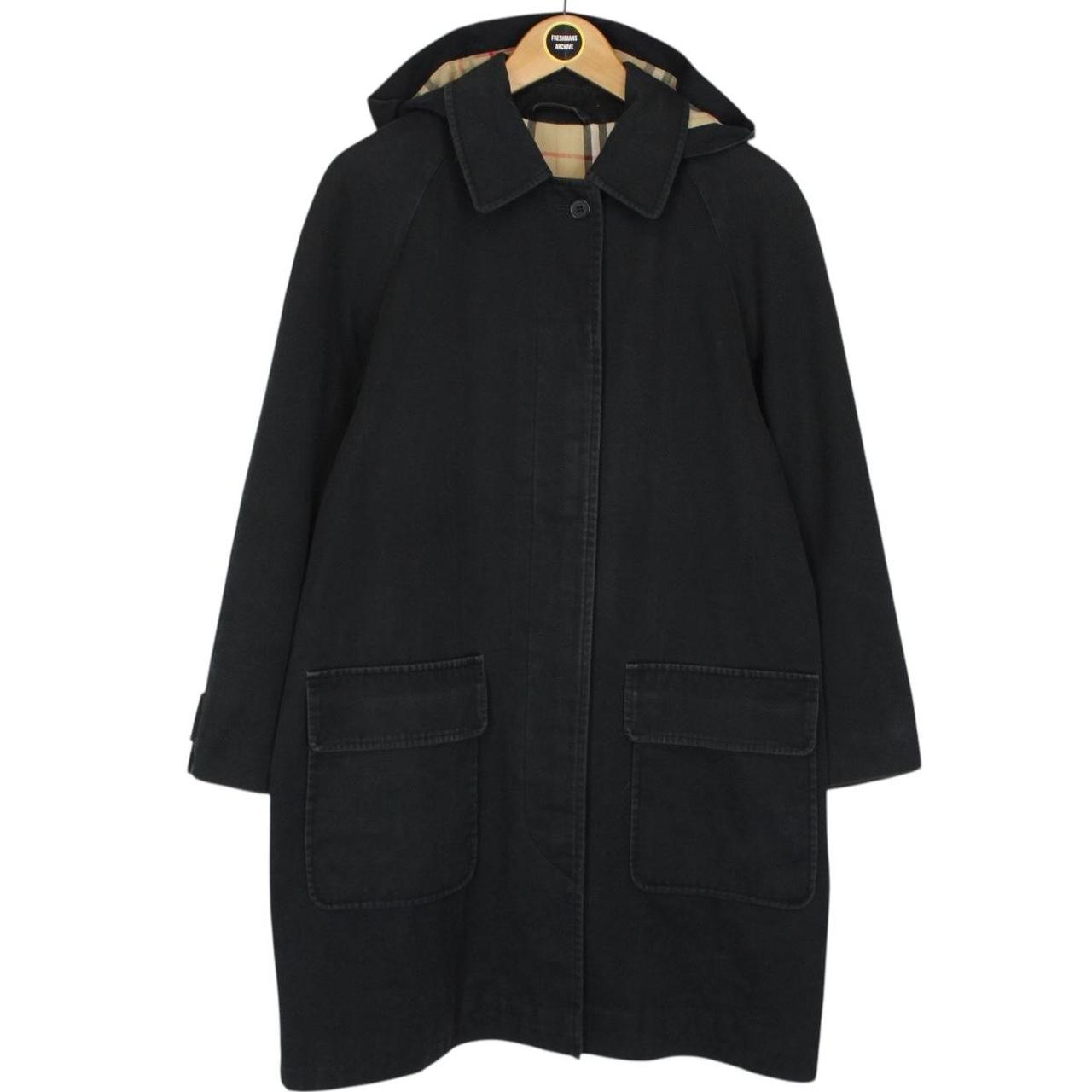 Burberry London Black Cotton Hooded Coat