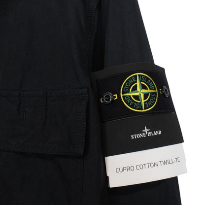 Stone Island SS 2023 Navy Blue Cupro Cotton Twill-TC Jacket