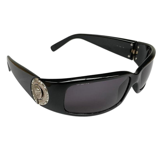 小物 Versace sunglasses Black archive y2k VERSACE Vintage Sunglasses Black Gold Medusa Square