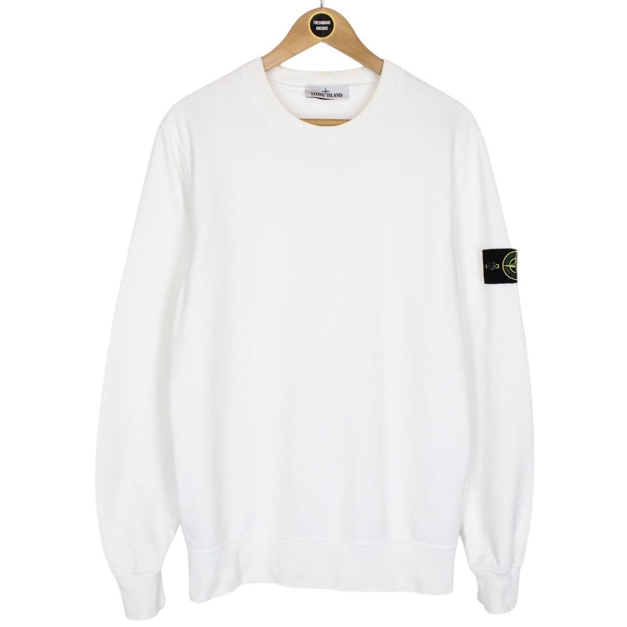 Stone Island AW 2022 White Cotton Sweatshirt Jumper