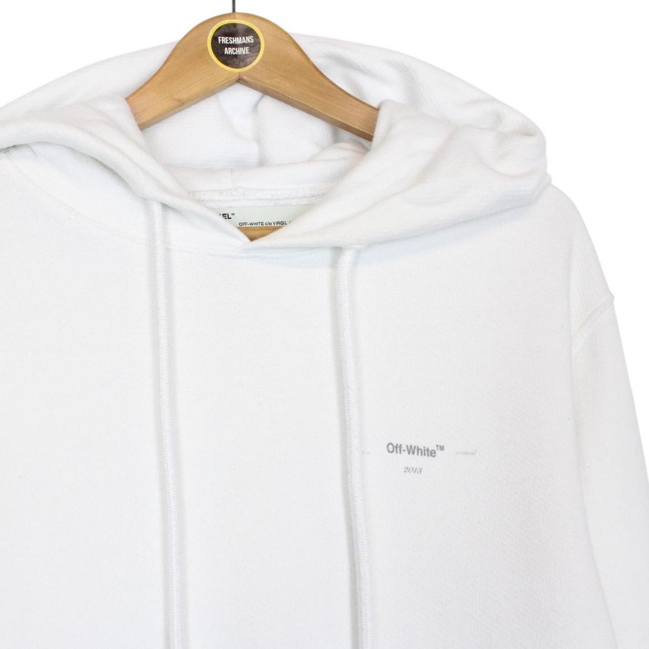 Off White White Arrows Cotton Hoodie Jumper