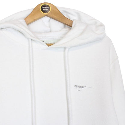 Off White White Arrows Cotton Hoodie Jumper