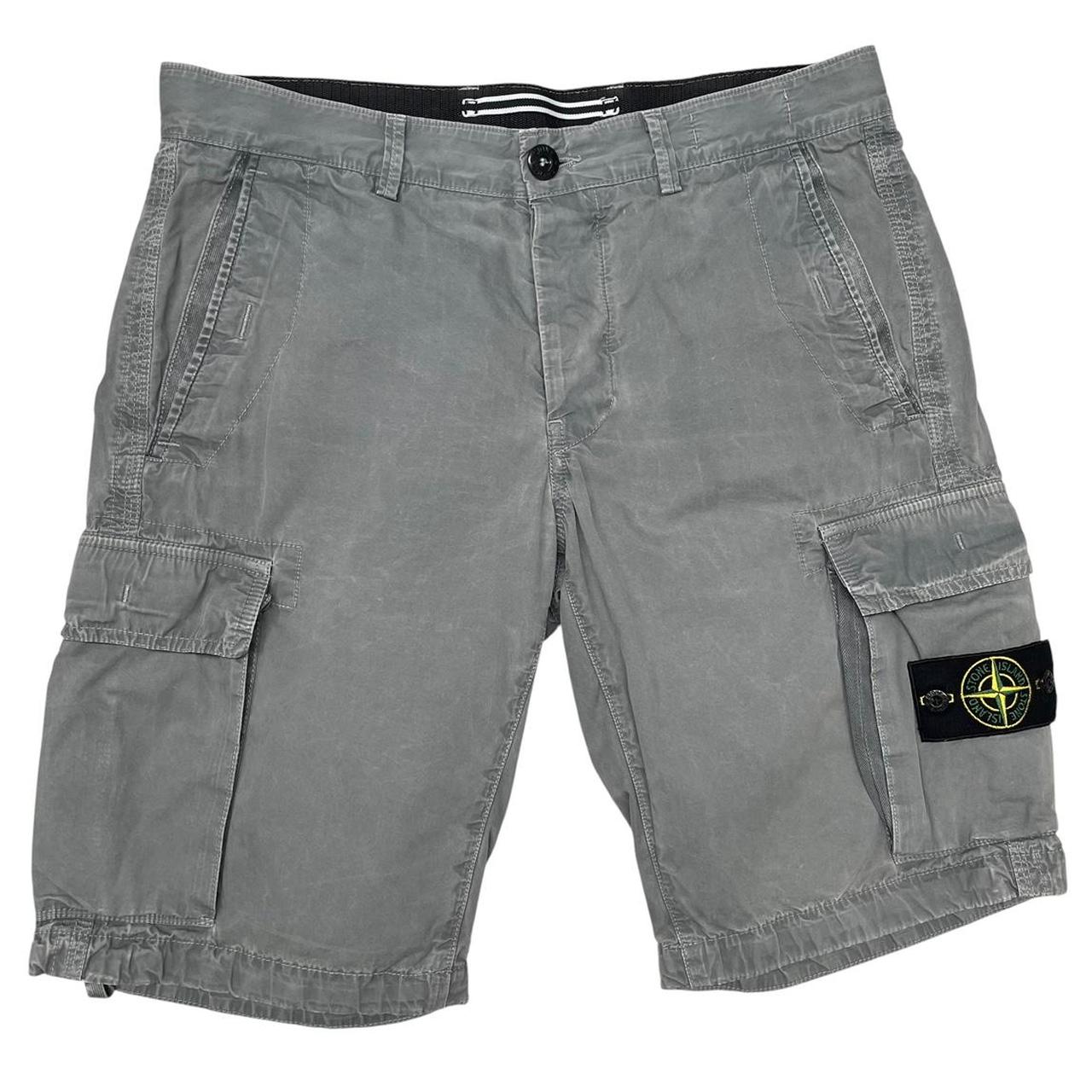 Stone Island SS 2015 Grey Bermuda Cotton Cargo Shorts
