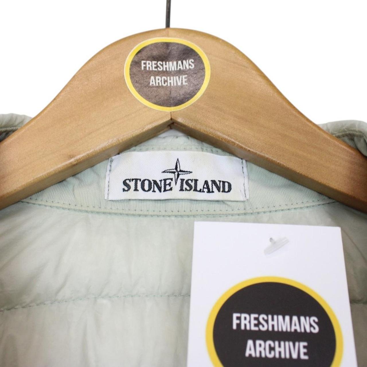 Stone Island AW 2017 Pale Green Garment Dyed Micro Yarn Down Overshirt Jacket