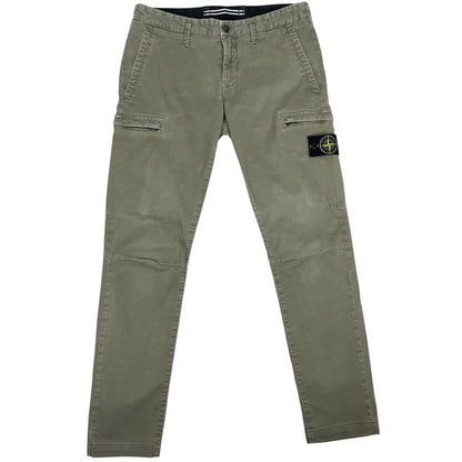 Stone Island AW 2019 Green Skinny Fit Cargo Trousers