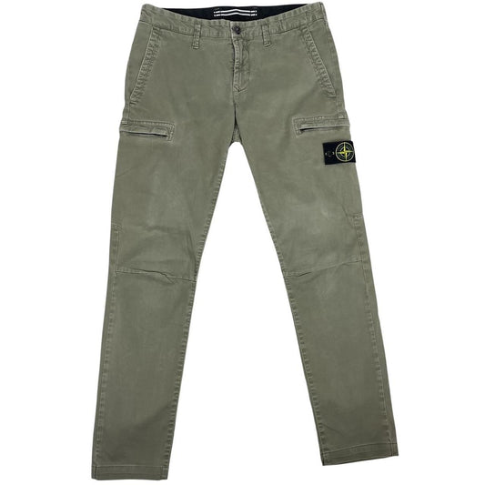 Stone Island AW 2019 Green Skinny Fit Cargo Trousers